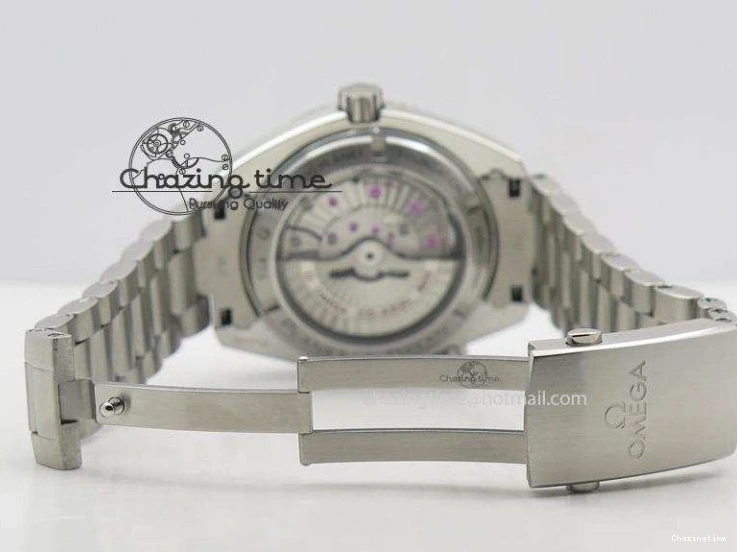 1229 Planet Ocean GMT 42mm V6F 1:1 Best Edition Blue Bezel Orange Numbers On SS Bracelet A Compact 8254